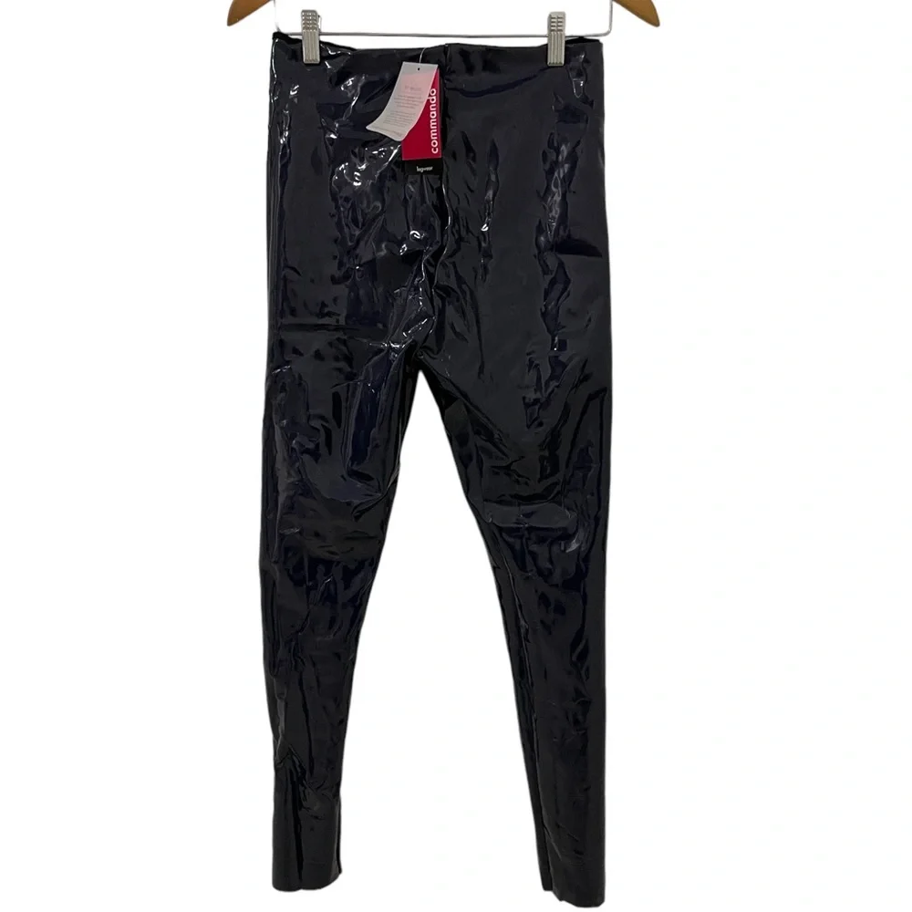 Commando Faux Patent Leather Pants in Navy Blue in Large. Never worn with tags. - Picture 2 of 2